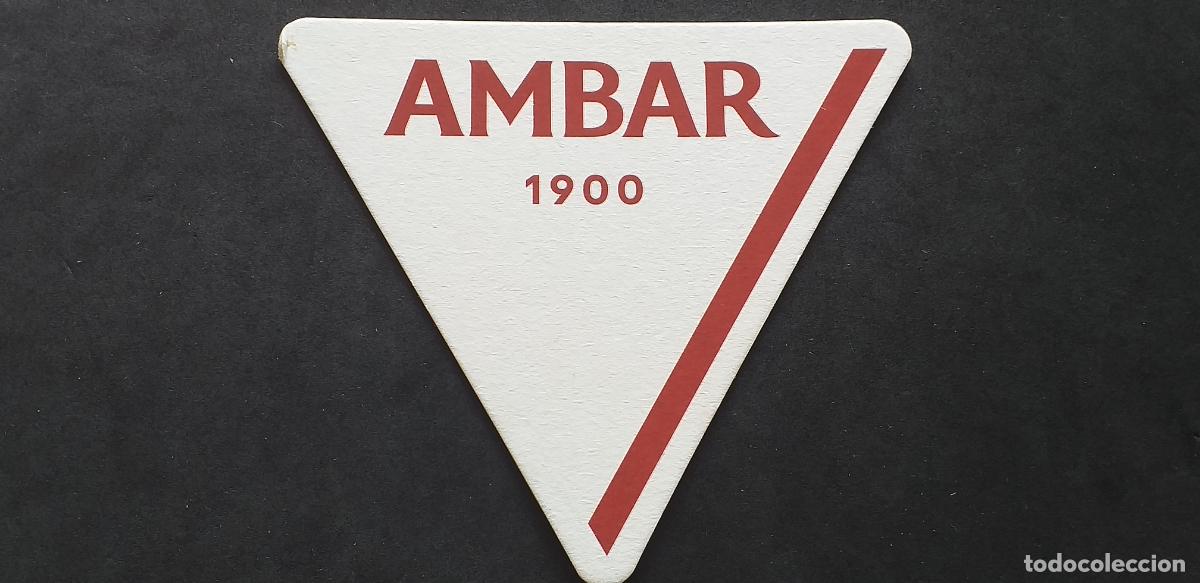 Coleccionismo: POSAVASOS-V28-IX-115X100mm.-AMBAR 1900