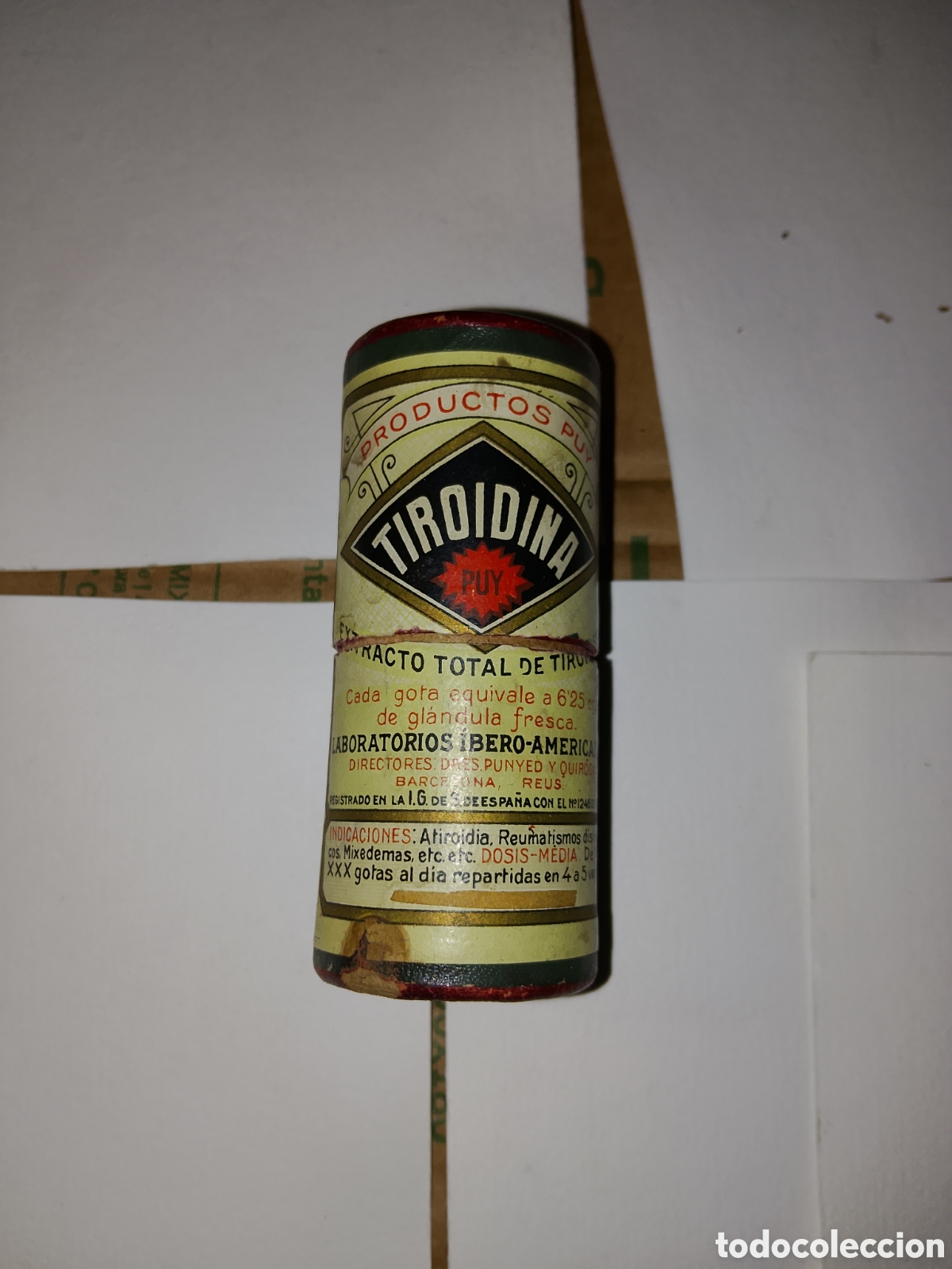 Coleccionismo: Productos Puy,Tiroidina Puy. ( Medicamento completo de 1921.coleccionismo.)