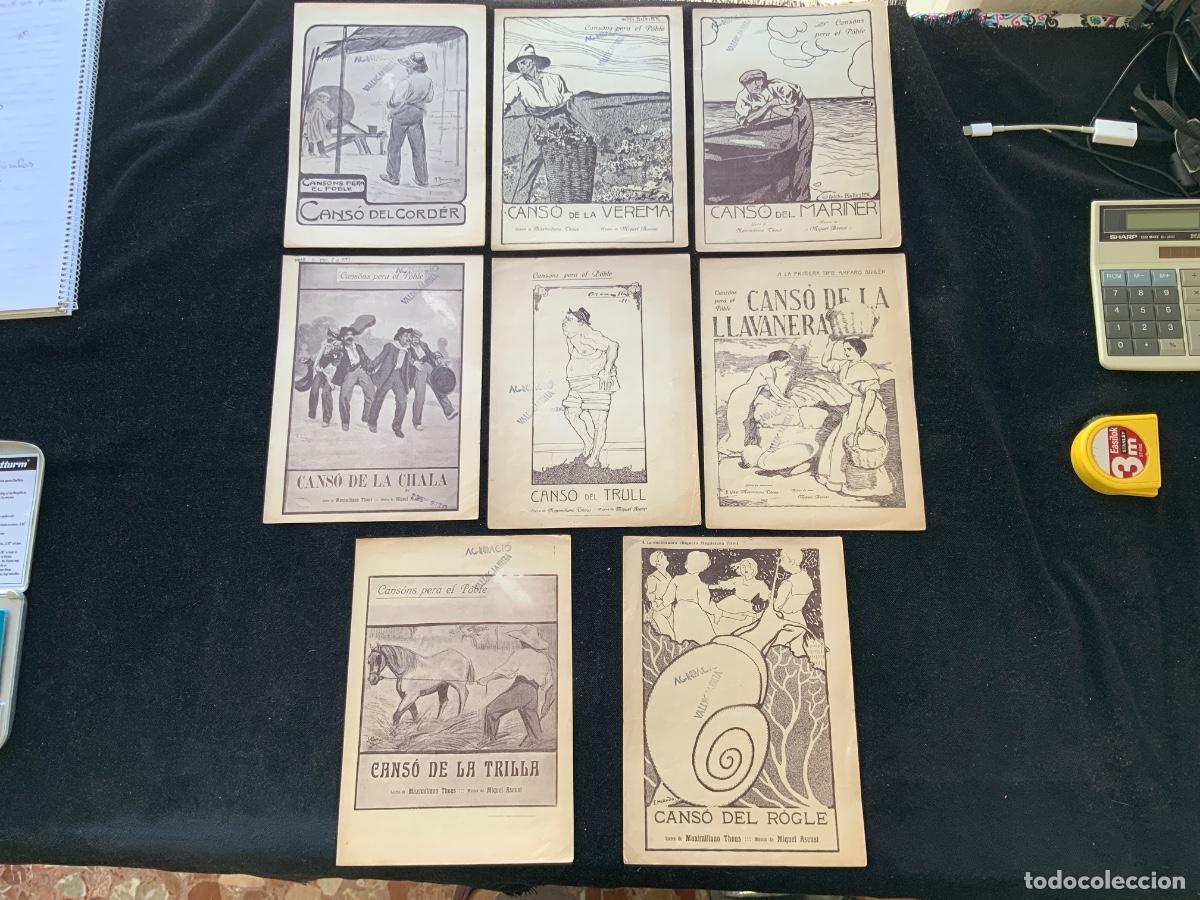 Coleccionismo: Lote de 8 folletos agrupacio valencianista 1911, canciones, Maximiliano tous, Miquel Asensi.