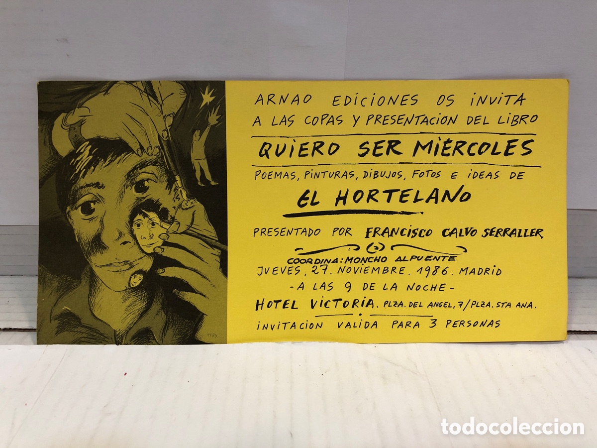 Coleccionismo: Invitaci&oacute;n a presentaci&oacute;n de libro &rdquo;Quiero ser mi&eacute;rcoles&rdquo;