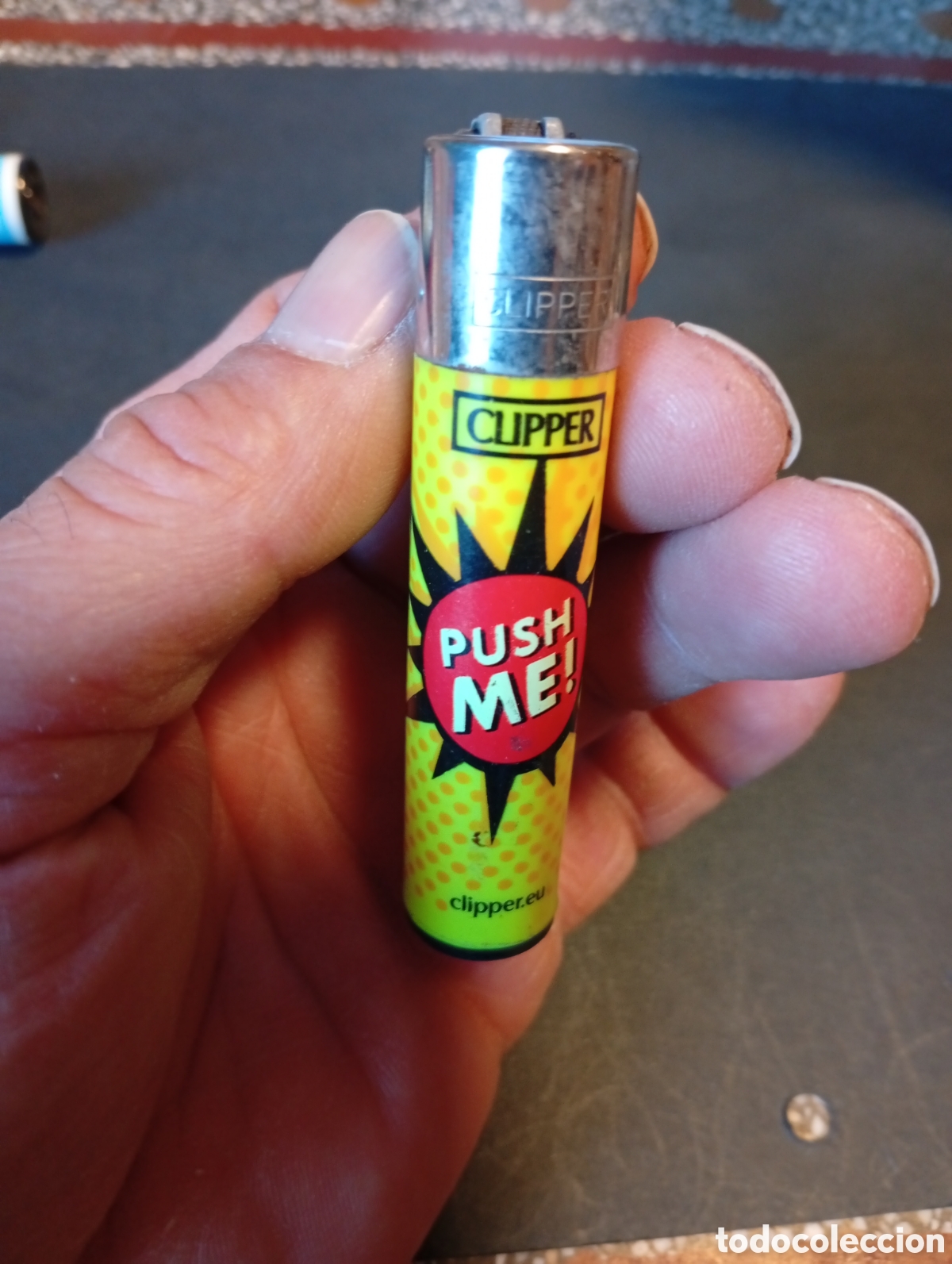 Coleccionismo: Mechero Clipper push me