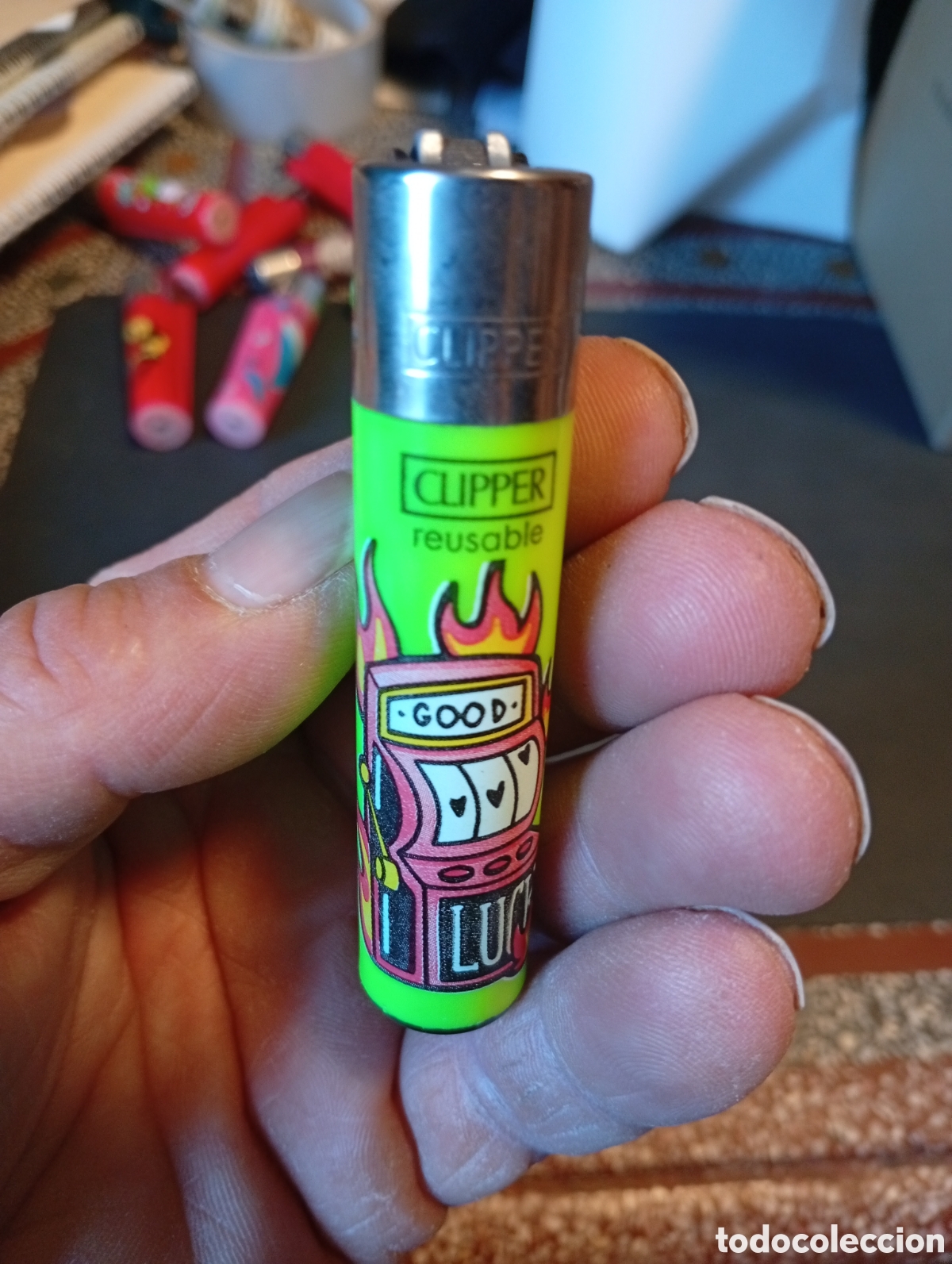 Coleccionismo: Mechero Clipper games on fire