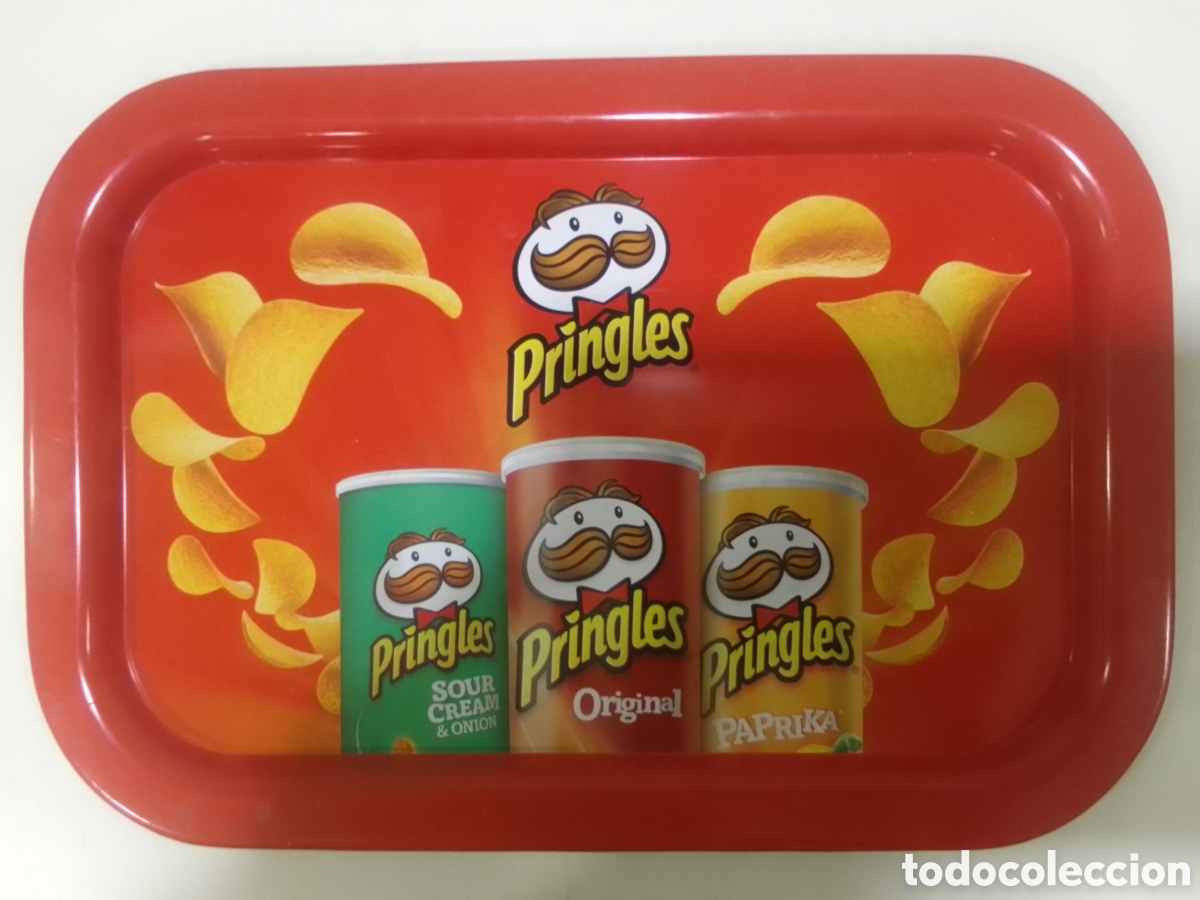 Coleccionismo: Bandeja met&aacute;lica Patatas Fritas Pringles.