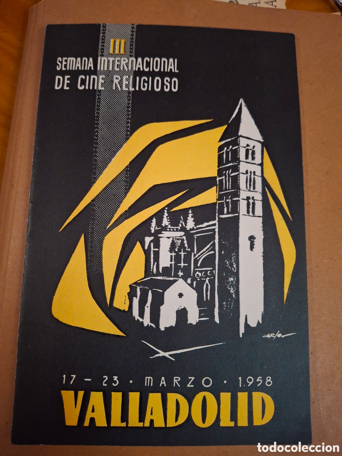 Coleccionismo: folleto oficial de la III Semana Internacional de Cine Religioso de Valladolid, celebrada del 17 al