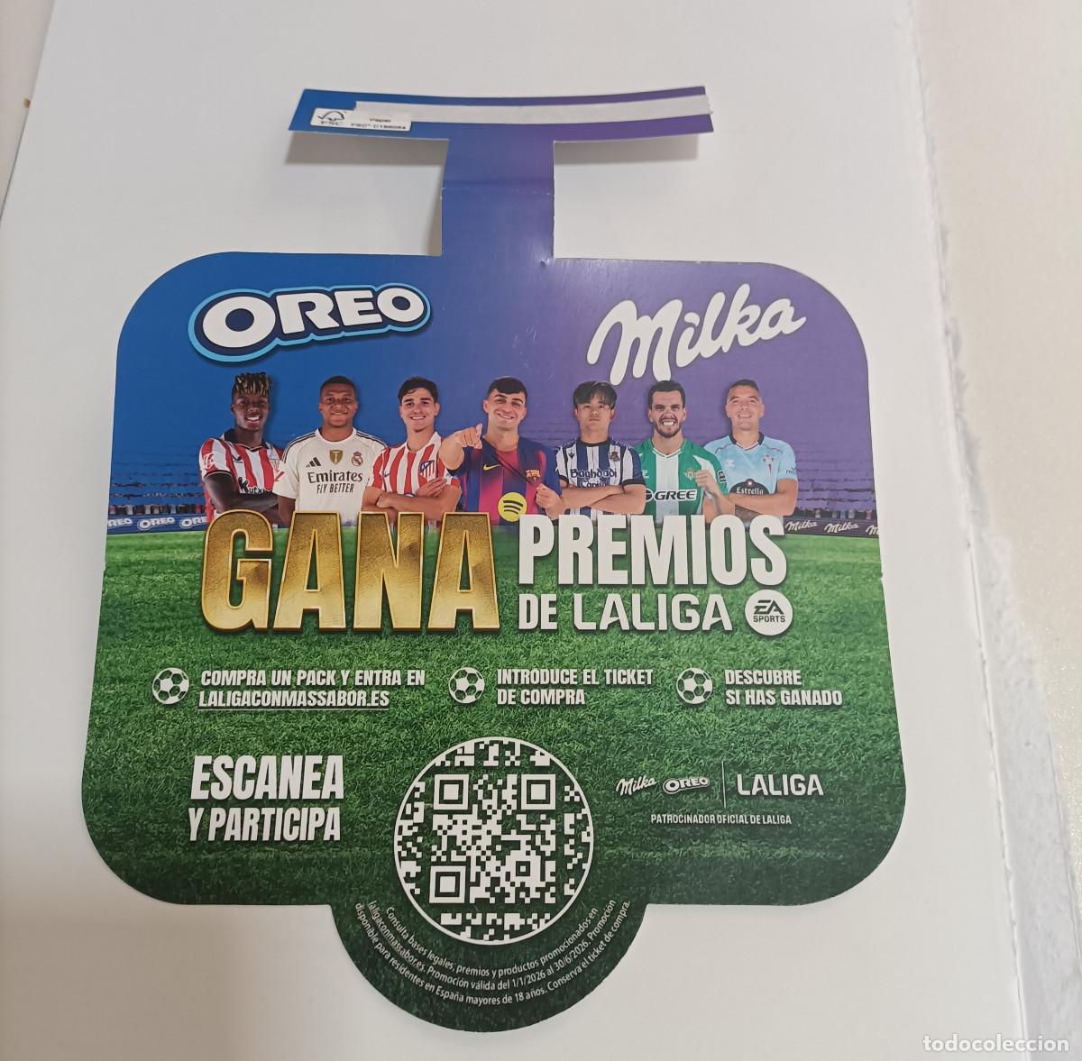 Coleccionismo: milka oreo promocional tira de balda pedri nico williams Kylian Mbapp&eacute; liga espa&ntilde;ola Takefusa Kubo