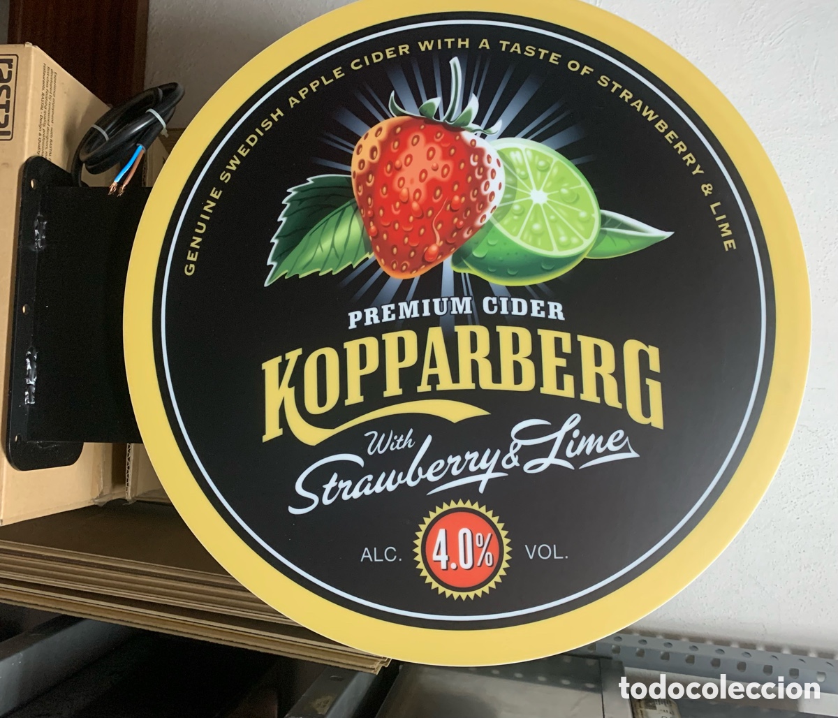 Colecionismo: Cartel Luminoso a 2 caras sidra Kopparberg