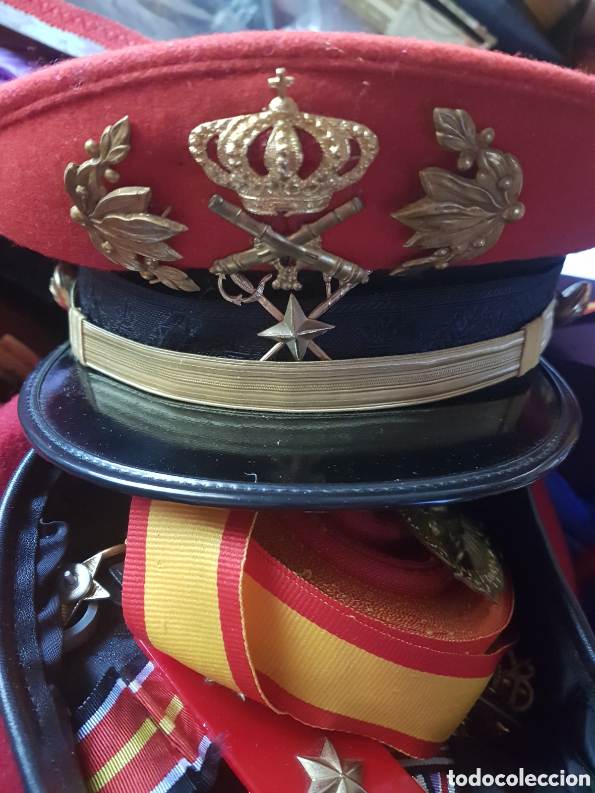 Coleccionismo: GORRA DE GENERAL &Eacute;POCA DE ALFONSO XIII REPLICA TALLA 57 APROX.ARTILLERIA.