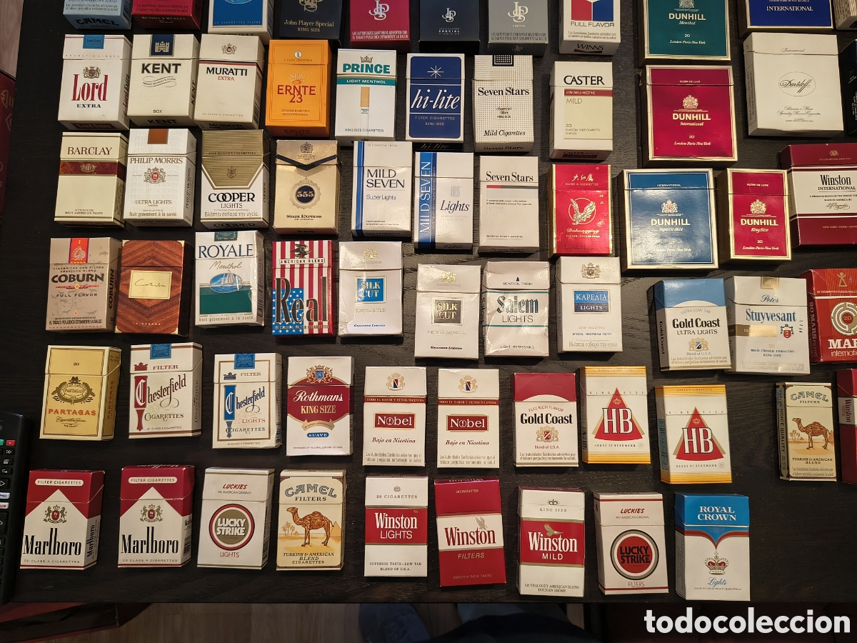 Coleccionismo: Gran Colecci&oacute;n de +135 Cajetillas de Tabaco Antiguas - Joyas de Lujo y Rarezas Internacionales