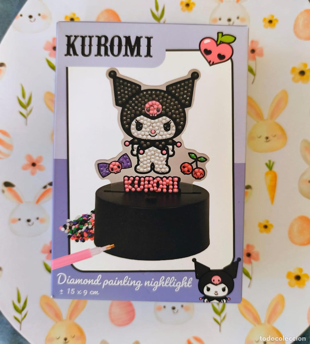 Coleccionismo: L&aacute;mpara nocturna DIY diamond painting Kuromi Sanrio