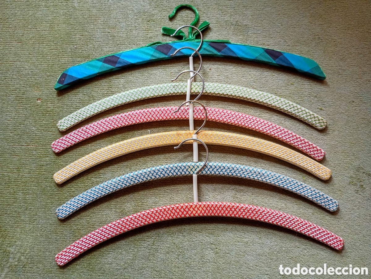 Sammeln: Perchas ventage forradas tela y terciopelo