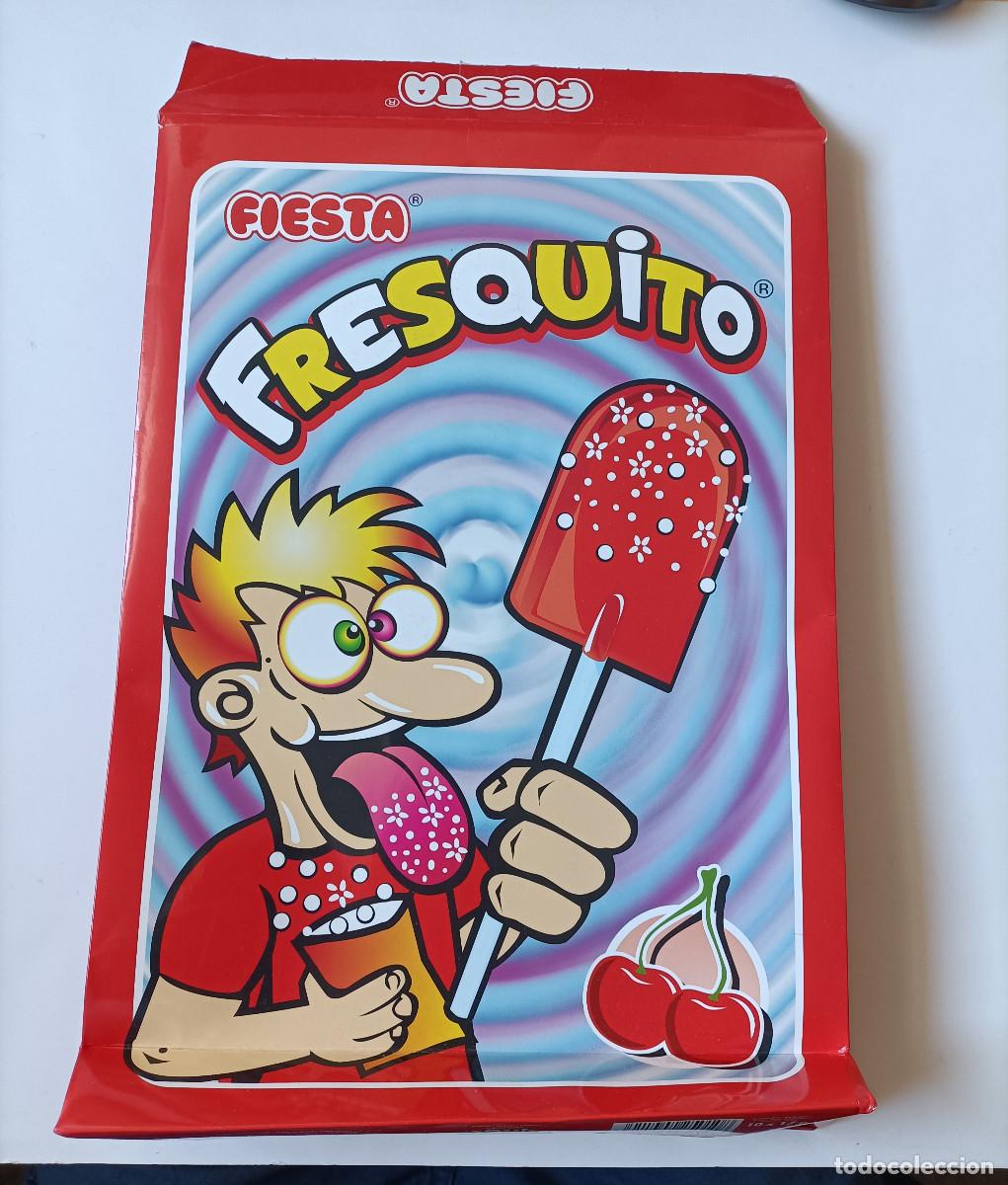 Coleccionismo: bolsa grande tipo expositor carton vacia fiesta fresquito chuches promocional publicitaria publicida