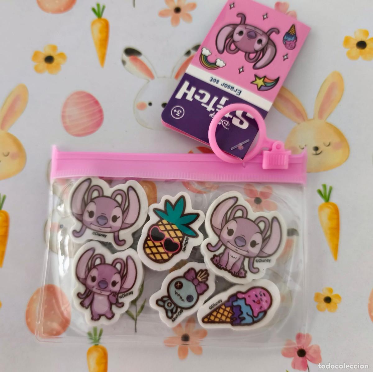 Coleccionismo: Pack 6 gomas de borrar Stitch Disney