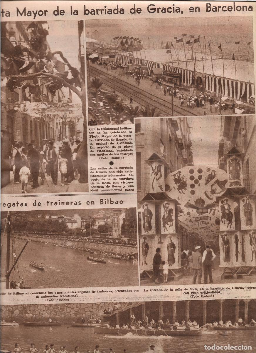 Coleccionismo: A&Ntilde;O 1933 RECORTE PRENSA BARCELONA FIESTA MAYOR FESTA MAJOR GRACIA CALLES ENGALANADAS CASETAS PLAYA