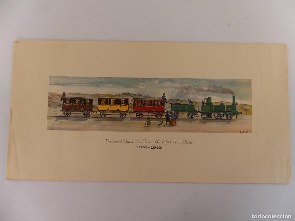 Collectionnisme: Lamina 1er CENTENARIO FERROCARRIL ESPA&Ntilde;A 1848-1948