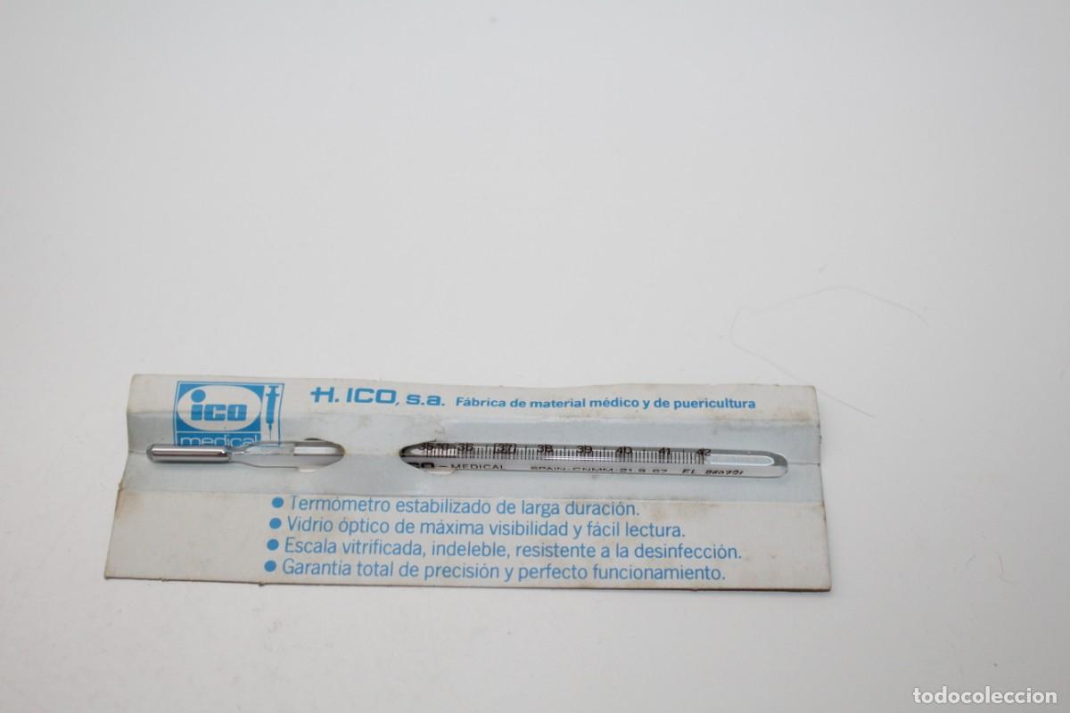 Coleccionismo: ANTIGUO TERMOMETRO CLINICO MARCA ICO CON EMBALAJE DE ORIGEN