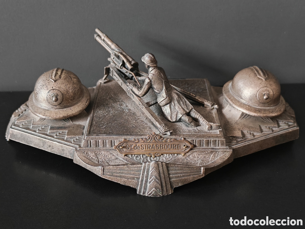 Coleccionismo: Tintero WWI 1919-1920 arte de trinchera