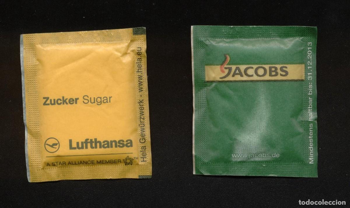 Coleccionismo: Sachet Sucre -Sugar - Zucchero - Zucker -Griessuiker - Azucar - A&ccedil;ucar - Str&ouml;socker JACOBS Lufthansa