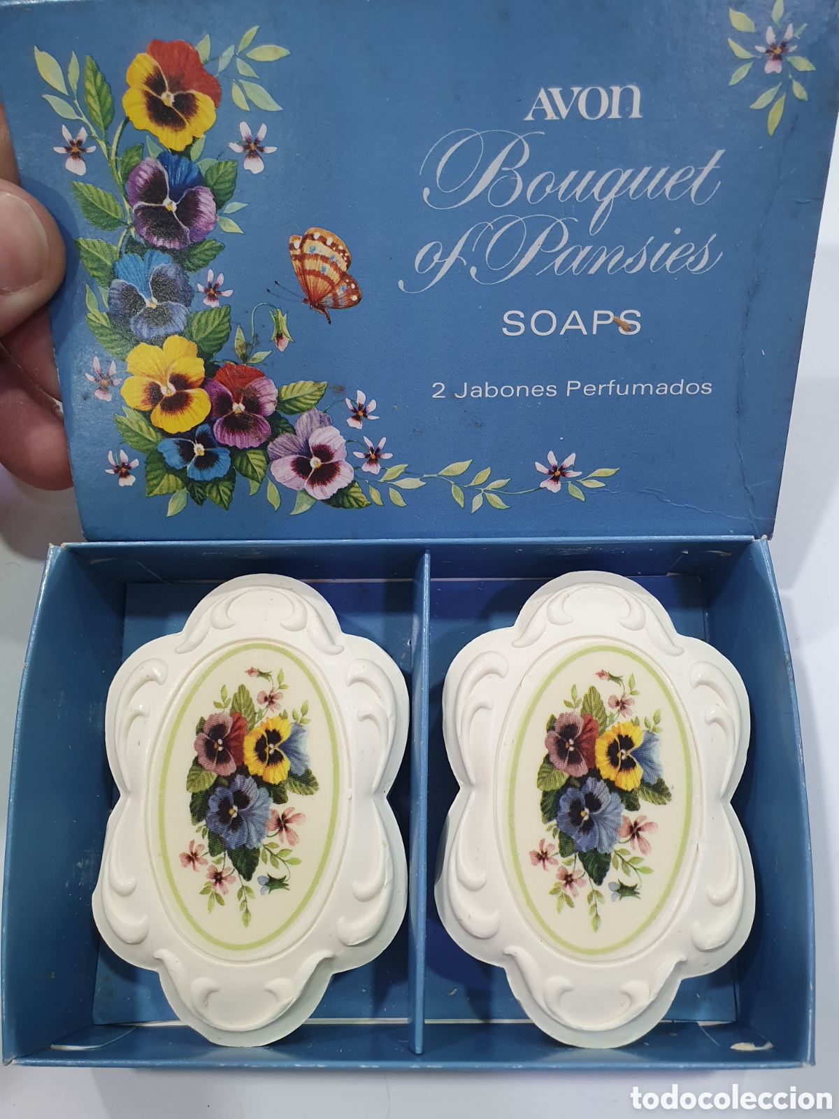 Coleccionismo: 2 jabones Avon Bouquet of Pansies. (L1)