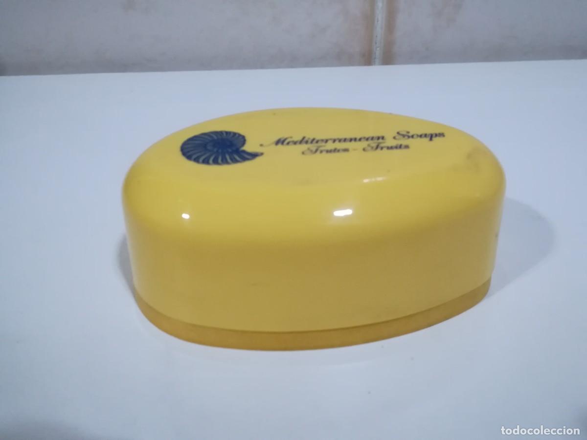 Coleccionismo: MYRURGIA. ANTIGUA CAJA DE PL&Aacute;STICO VAC&Iacute;A DE JAB&Oacute;N MEDITERRANEAN SOAPS. MAJA FRAGANCES