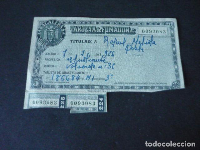 Collectionnisme: TARJETA DE FUMADOR TABACALERA
