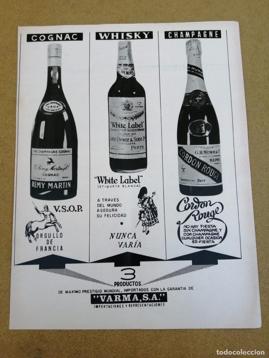 Coleccionismo: ANUNCIO. COGNAC REMY MARTIN - WHITE LABEL - CORDON ROUGE