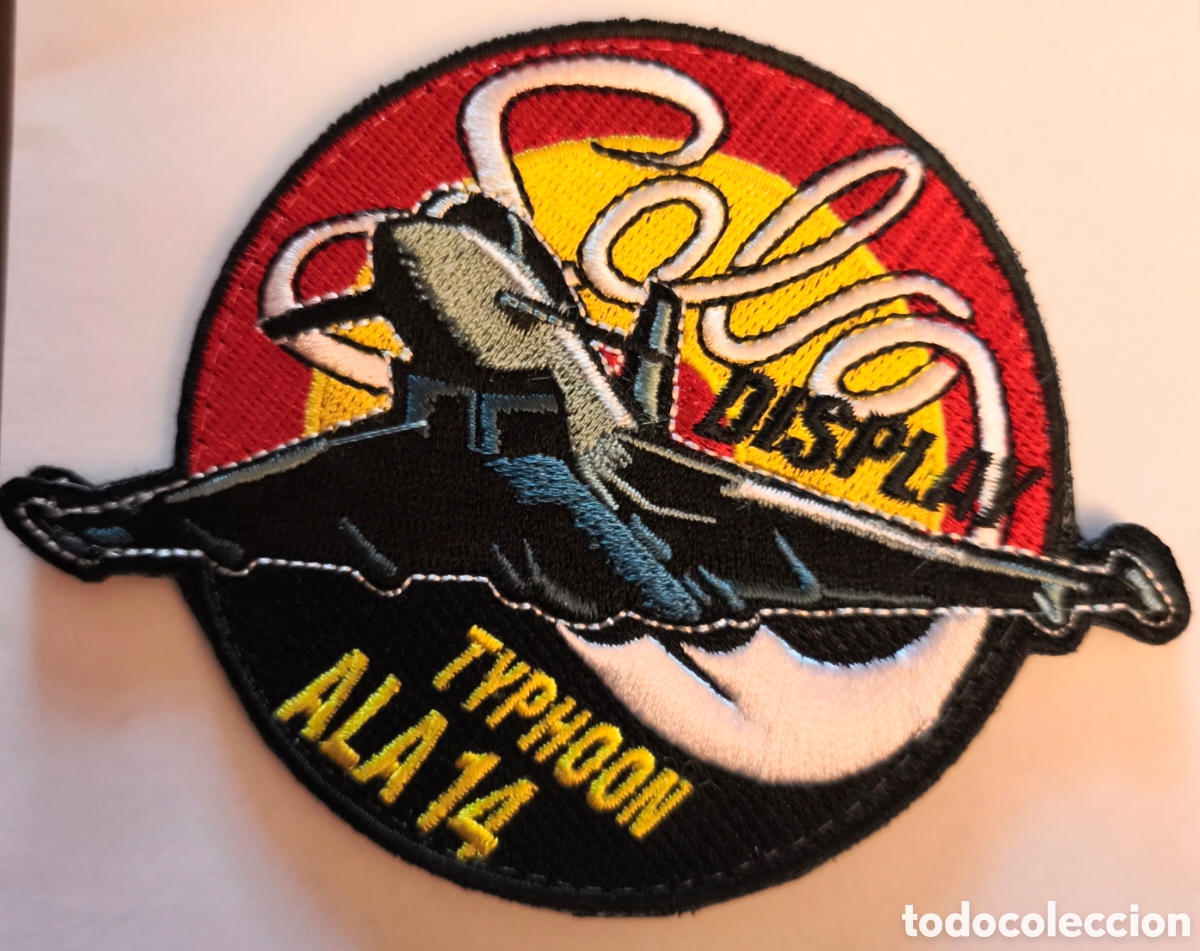 Coleccionismo: PARCHE EMBLEMA DE BRAZO BORDADO A COLOR CON VELCRO DISPLAY TYPHOON ALA 14
