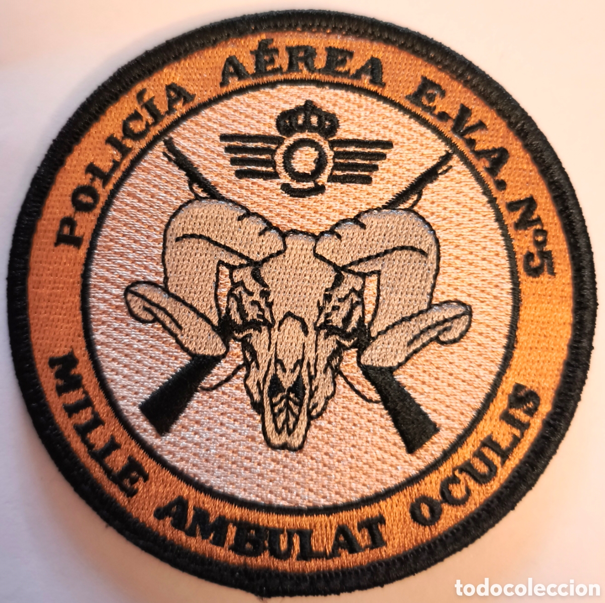Coleccionismo: PARCHE EMBLEMA DE BRAZO BORDADO &Aacute;RIDO CON VELCRO POLIC&Iacute;A A&Eacute;REA E.V.A. N&deg;5