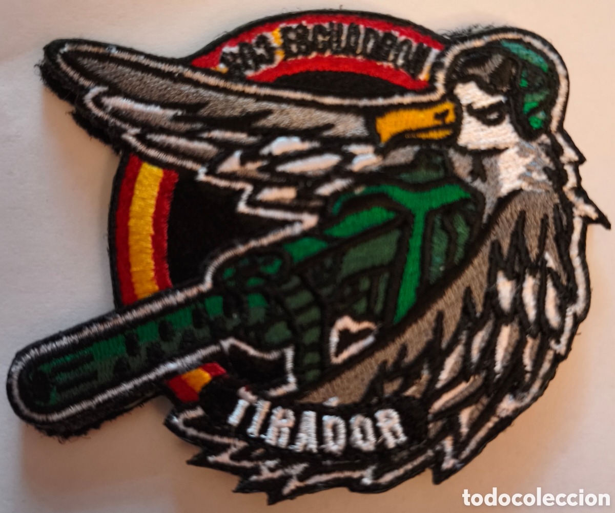 Coleccionismo: PARCHE EMBLEMA DE BRAZO BORDADO A COLOR CON VELCRO TIRADOR 803 ESCUADR&Oacute;N
