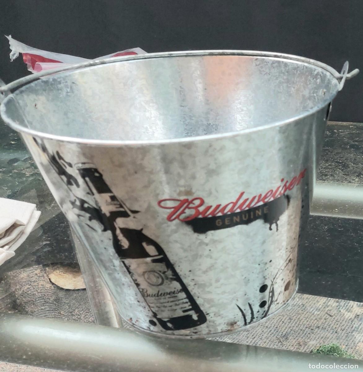 Coleccionismo: Cubitero metal budweiser