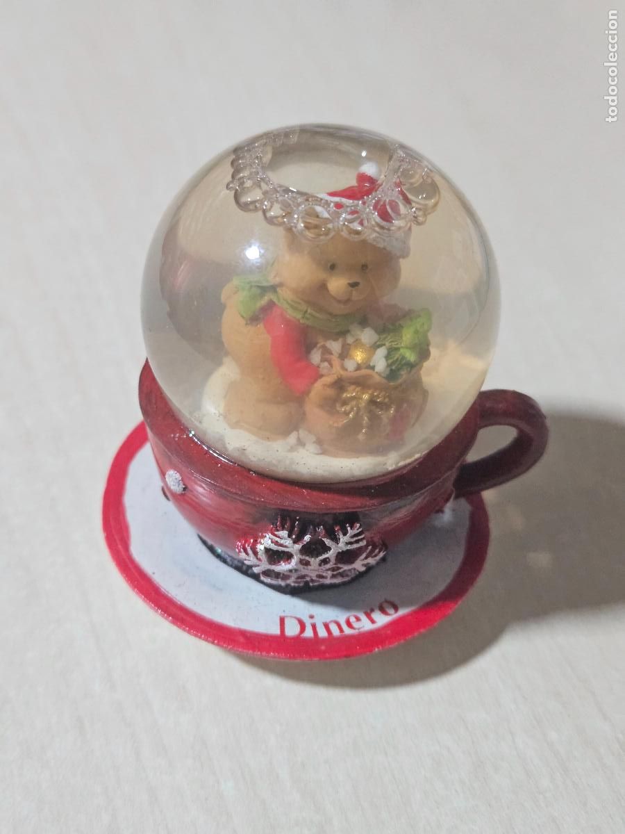 Coleccionismo: BOLA DE CRISTAL NAVIDAD VINTAGE - DINERO