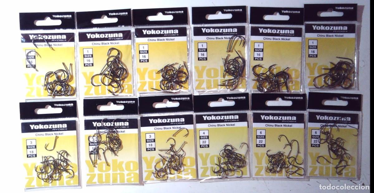 Coleccionismo: 12 PACKS DE ANZUELOS YOKOZUNA EVIA SIN USAR RESTOS DE TIENDA DEL 1 3 4 6