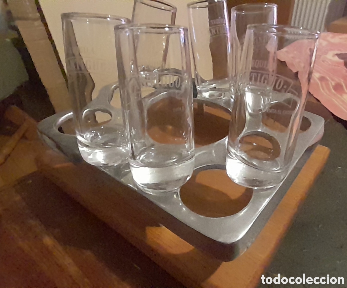 Coleccionismo: Soporte tequila con 6 chupitos - Foto 5