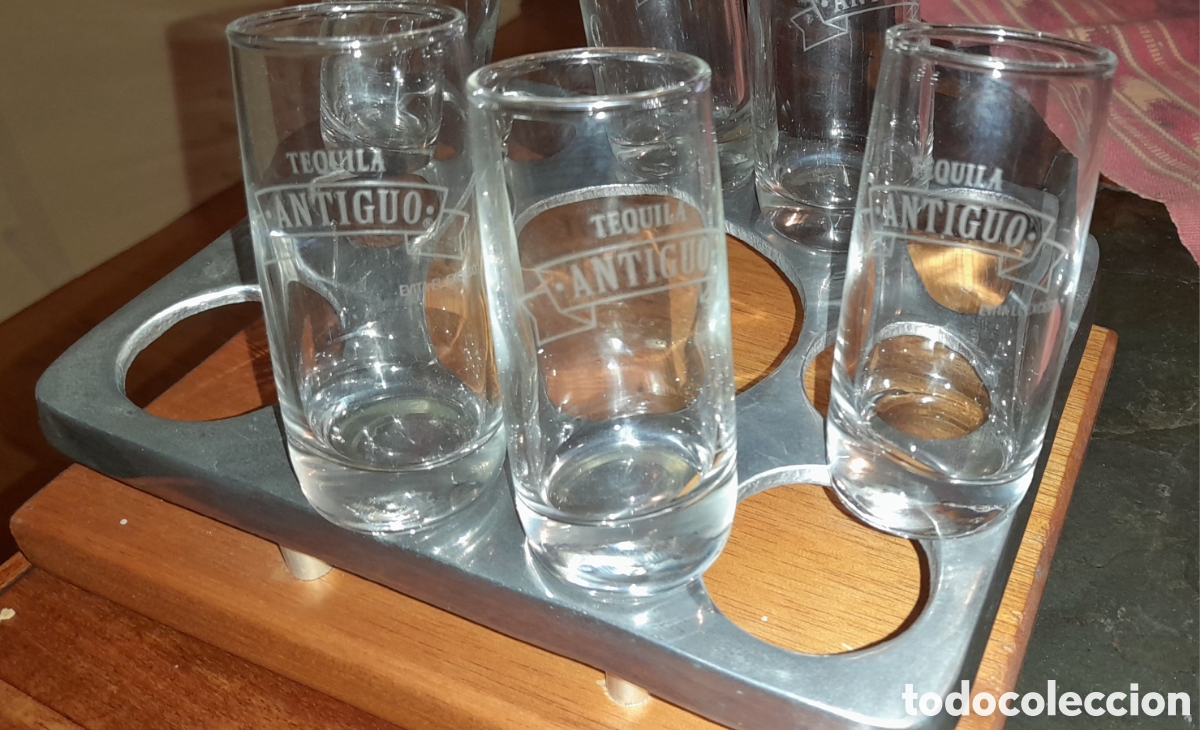 Coleccionismo: Soporte tequila con 6 chupitos - Foto 6