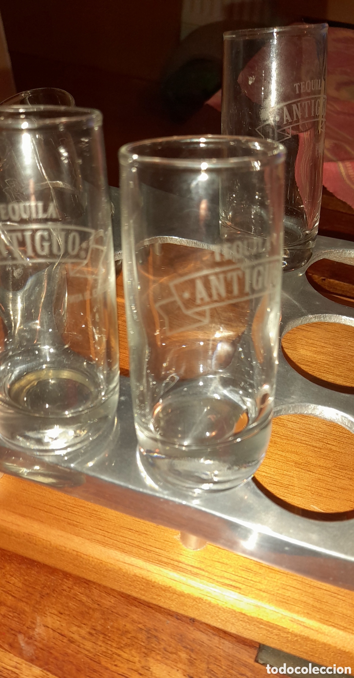Coleccionismo: Soporte tequila con 6 chupitos - Foto 7