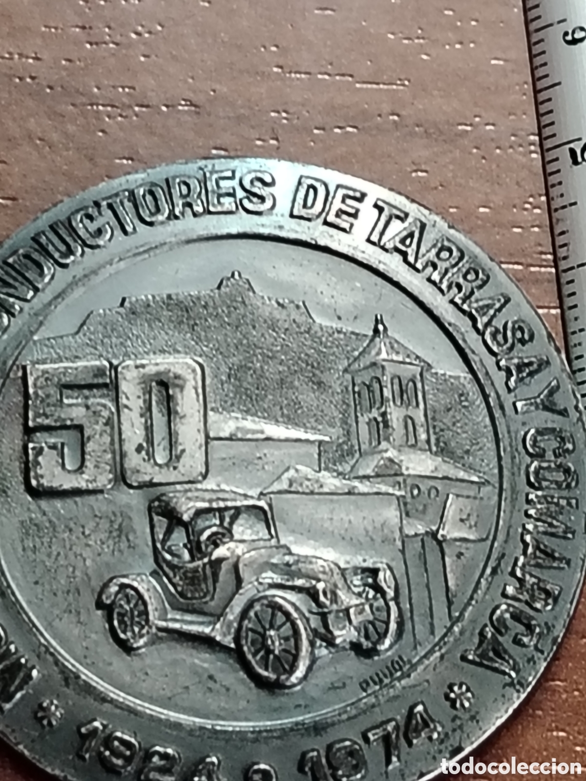 Coleccionismo: Medalla cincuentenario conductores de Tarrassa i Comarca