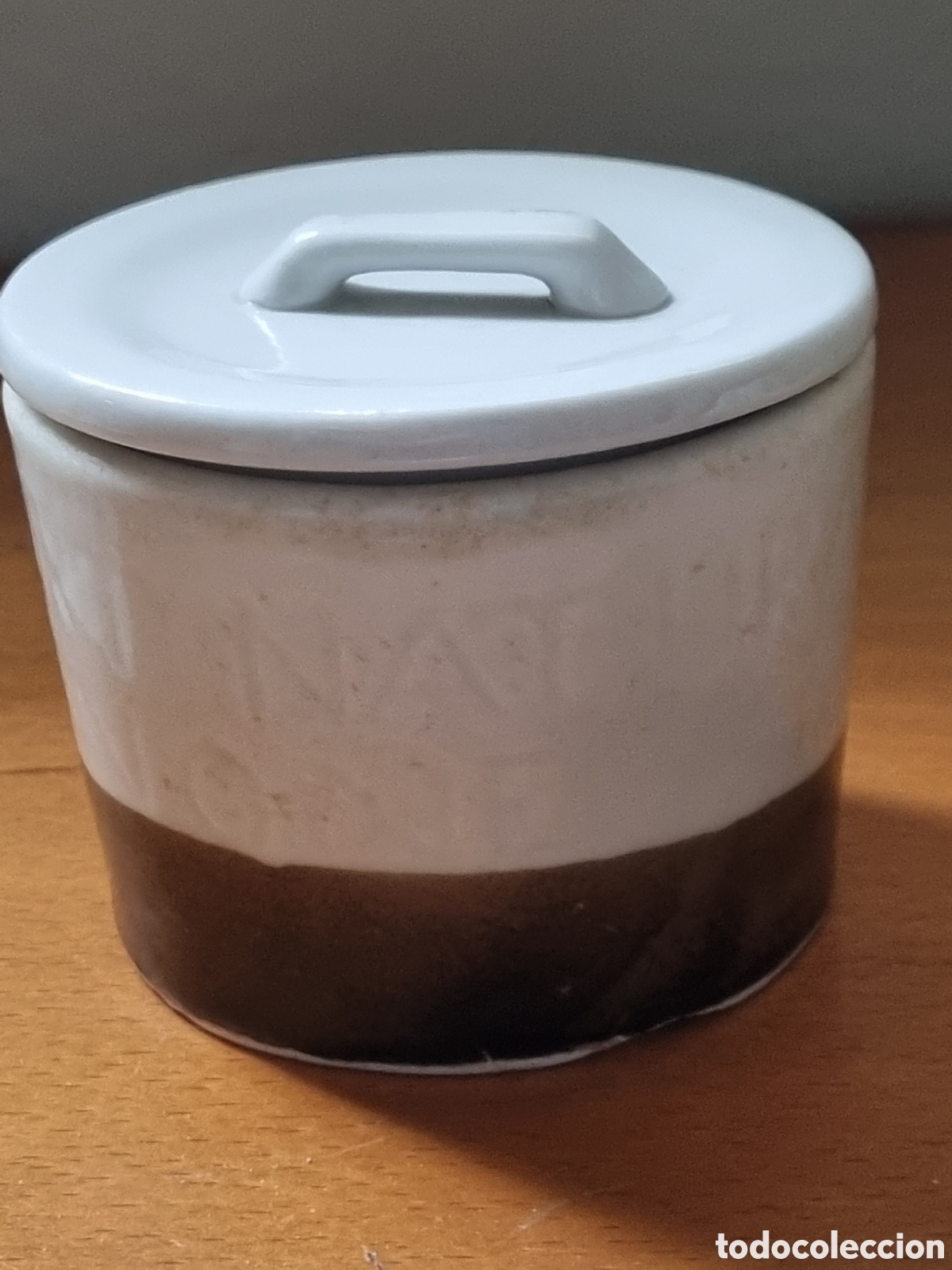 Collectionnisme: Antiguo tarro Yogurt Danone. Principios S.XX. Porcelana con tapa. &Uacute;nico!