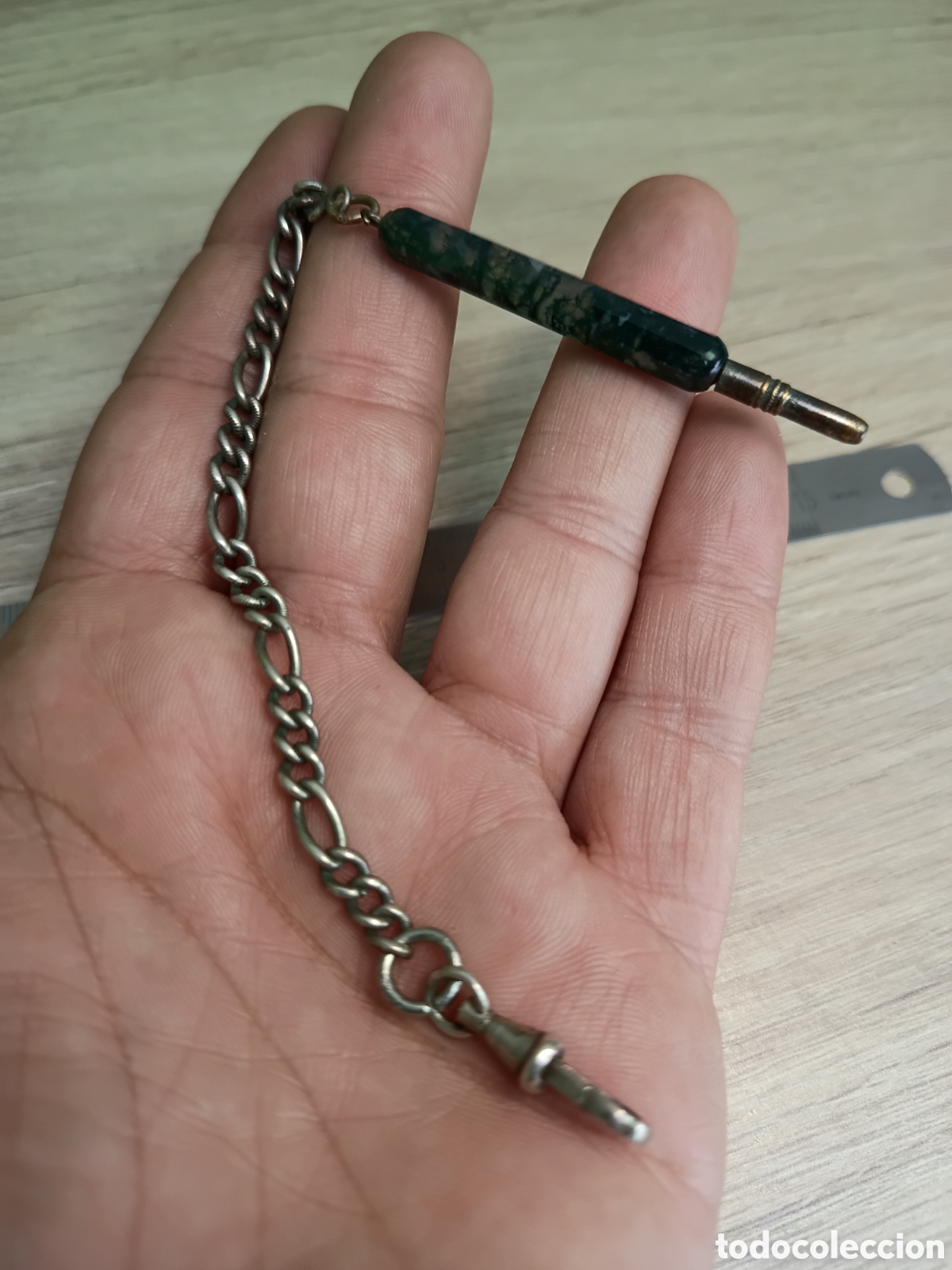 Collezionismo: Lapicero antiguo piedra y plata