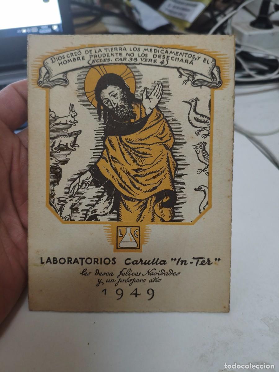 Coleccionismo: Felicitaci&oacute;n navide&ntilde;a laboratorios Carulla 1949