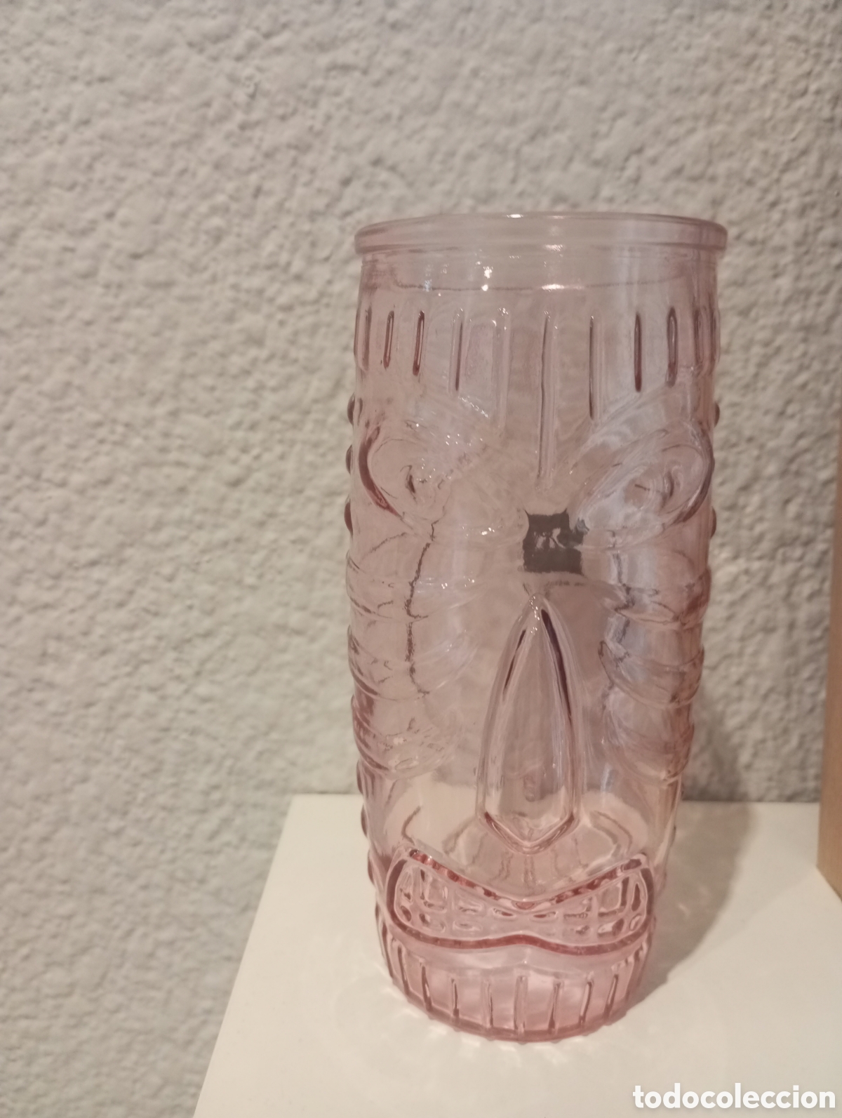 Sammeln: VASO ALTO TIKI VIDRIO ROSA 600 ML NUEVO A ESTRENAR