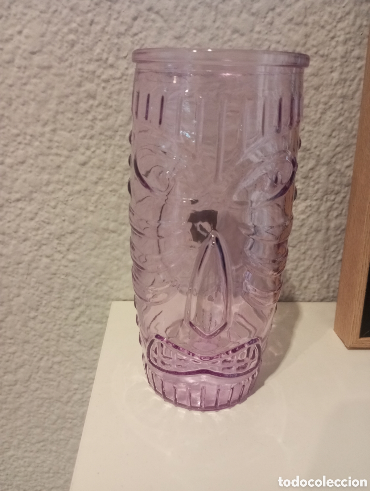Sammeln: VASO ALTO TIKI VIDRIO LILA 600 ML NUEVO A ESTRENAR