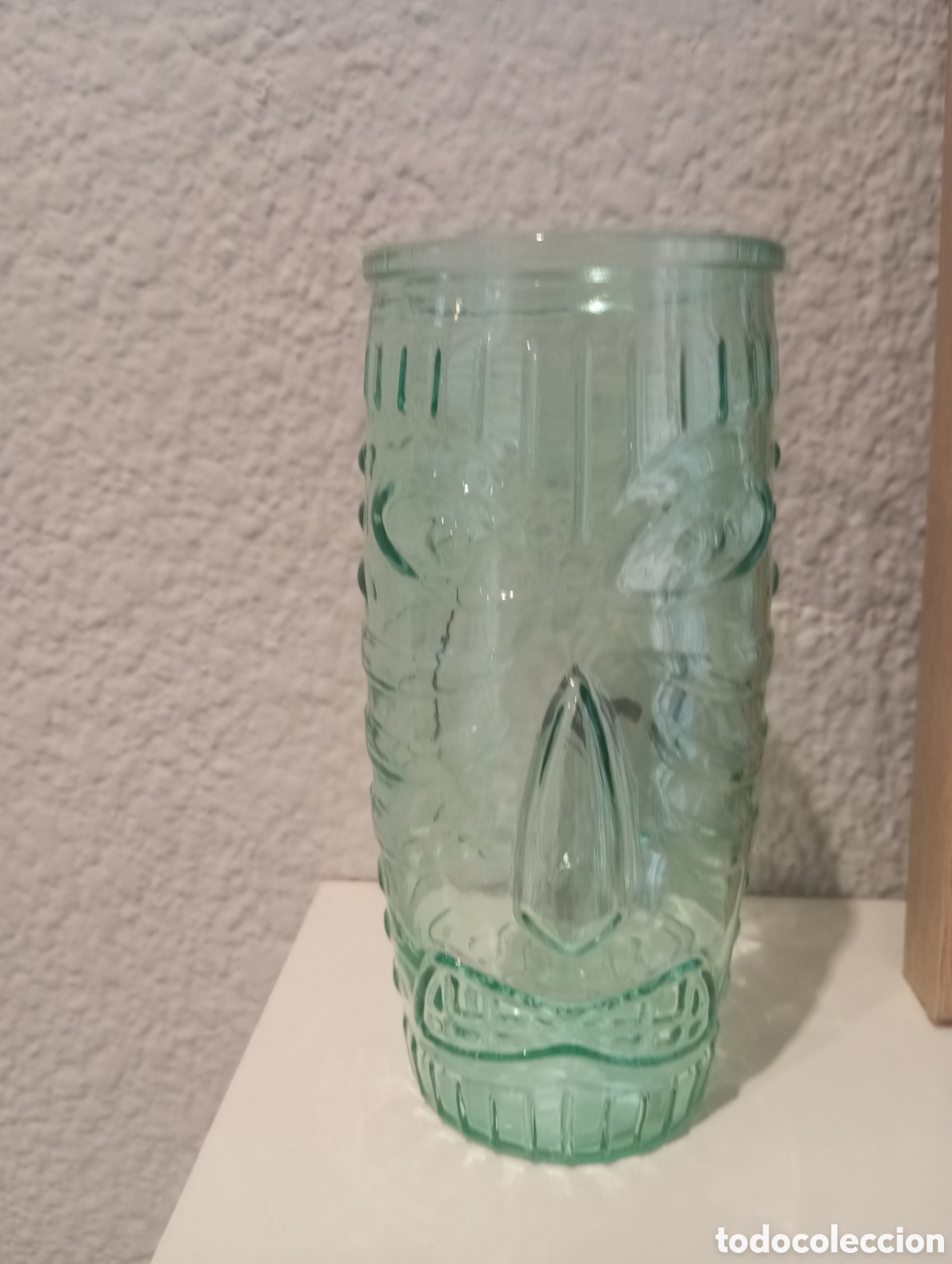 Sammeln: VASO ALTO TIKI VIDRIO VERDE 600 ML NUEVO A ESTRENAR