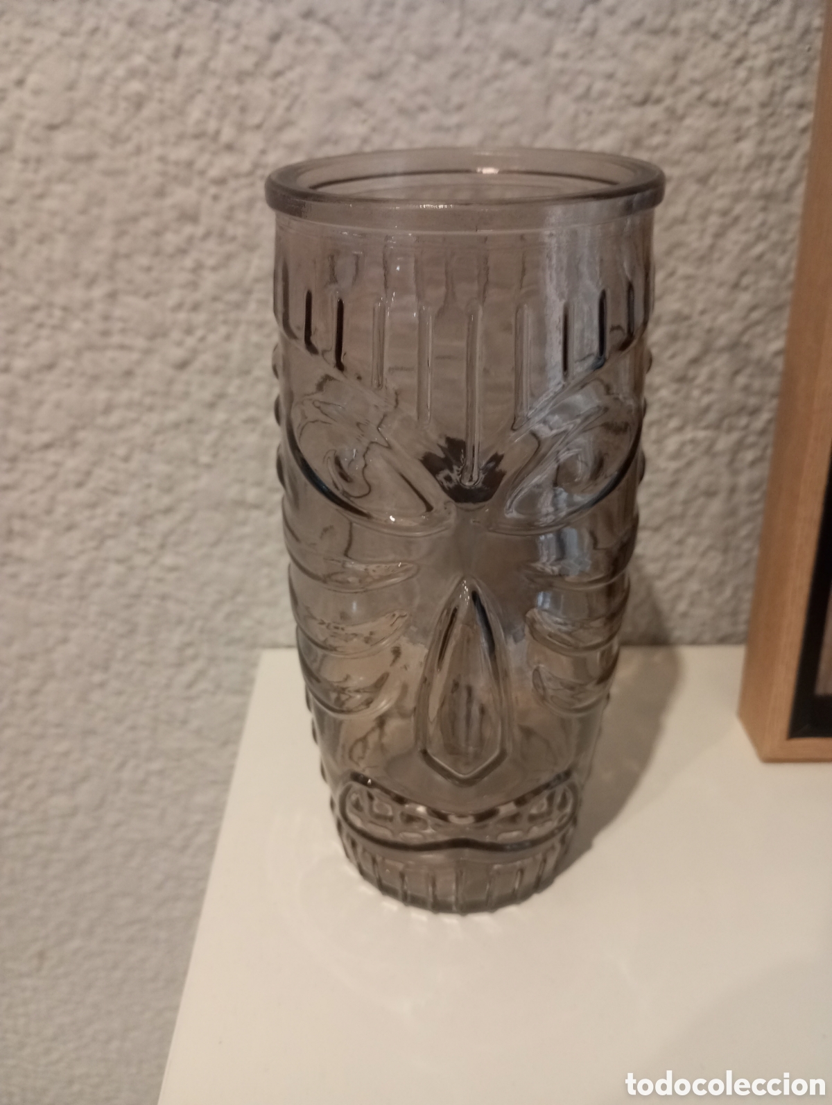 Colecionismo: VASO ALTO TIKI VIDRIO NEGRO 600 ML NUEVO A ESTRENAR