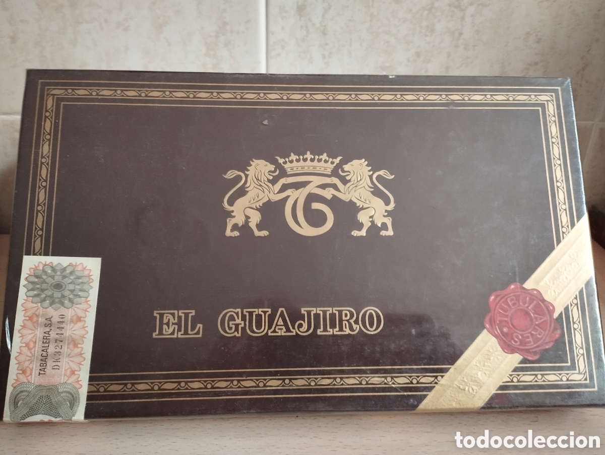 Coleccionismo: CAJA PUROS TUBULARES EL GUAJIRO PRECINTADA PLASTIFICADA 10 UNID.