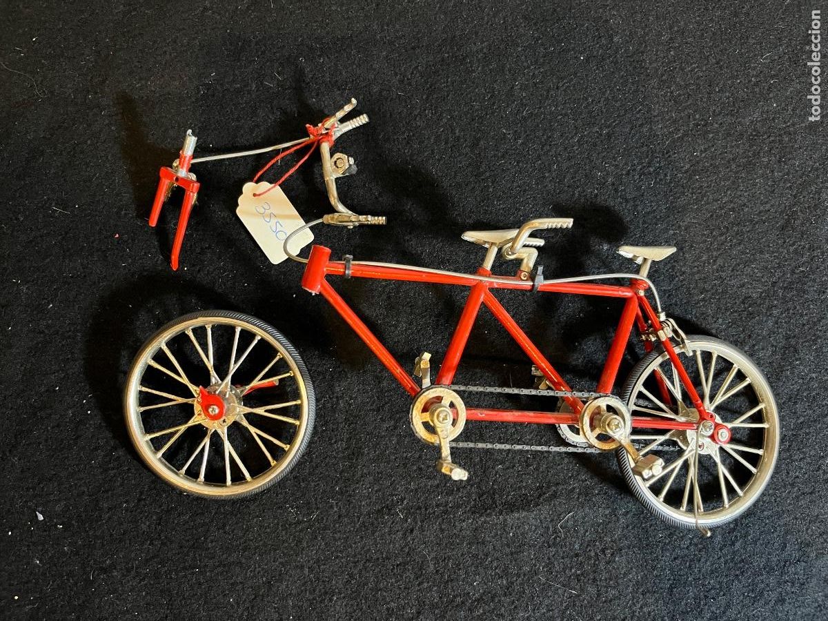 Colecionismo: Maqueta bicicleta tandem metal vintage die cast miniatura cl&aacute;sica desguace restaurar colecci&oacute;n