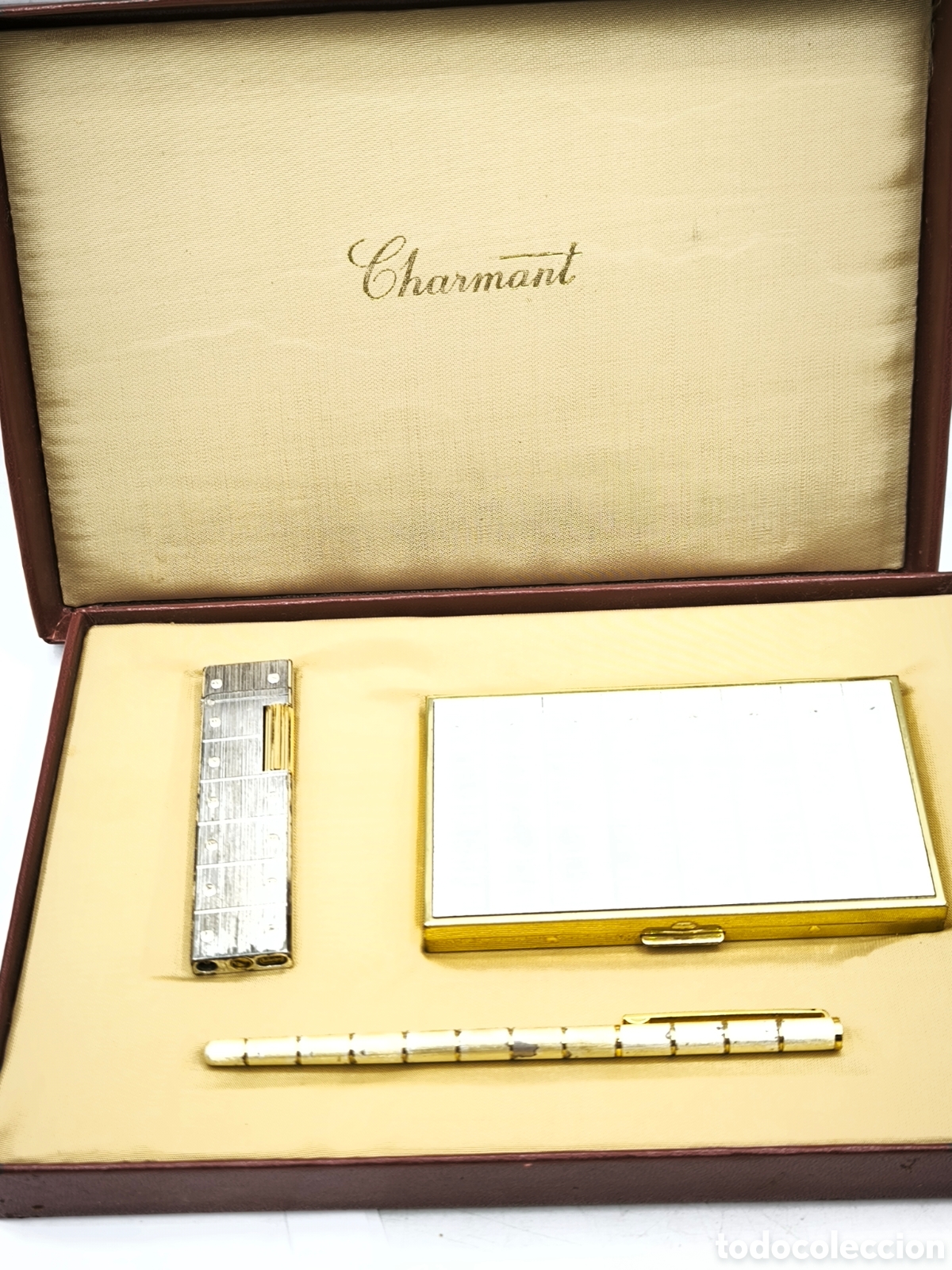 Collectionnisme: Estuche Charmant bol&iacute;grafo,Mechero y Pitillera
