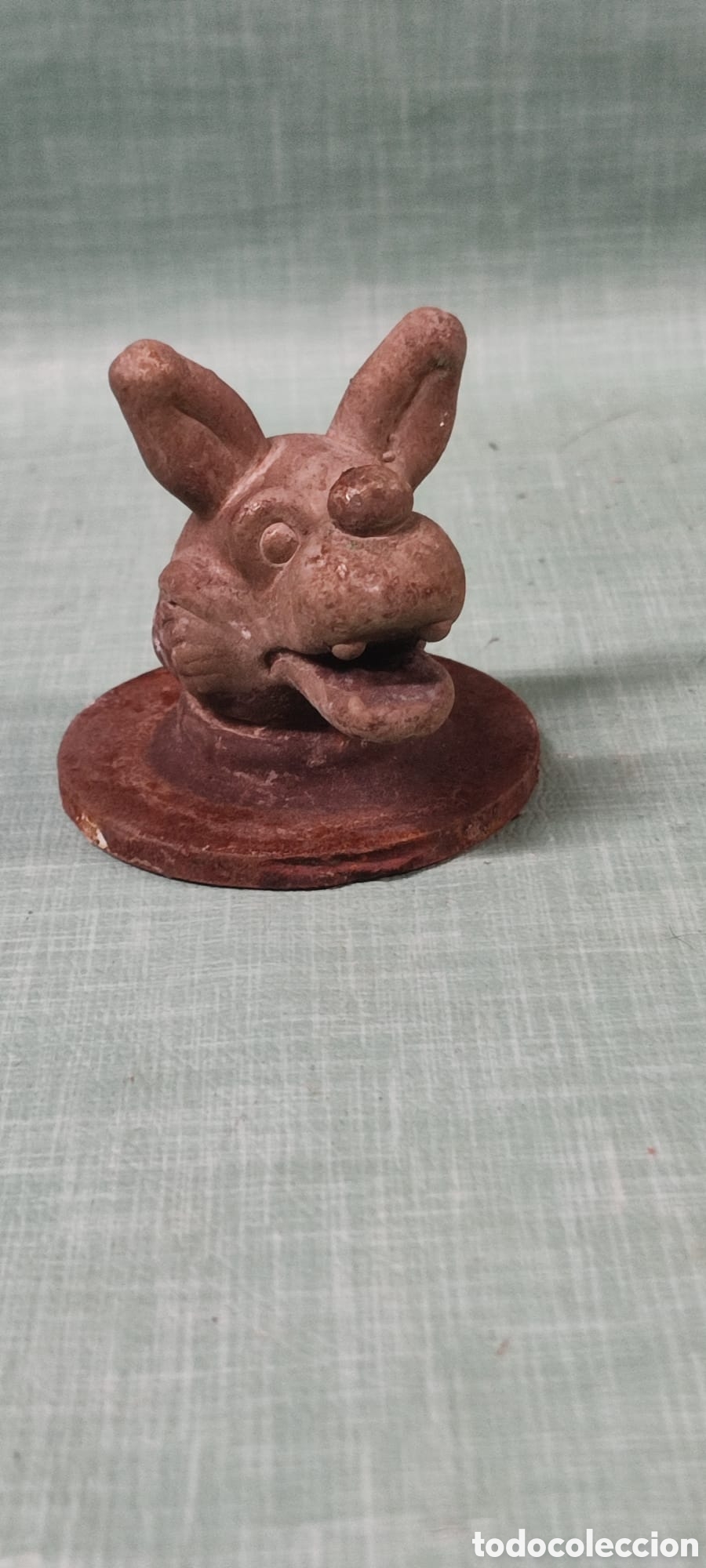 Coleccionismo: Antiguo y espectacular molde de n&iacute;quel para fabricaci&oacute;n mu&ntilde;eco lobo de los 3 cerditos, Caperucita Ro