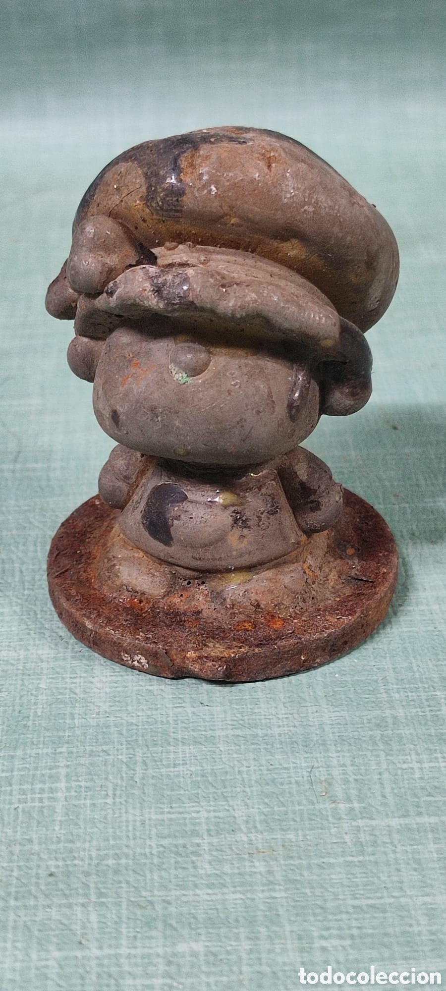 Coleccionismo: Antiguo y espectacular molde de n&iacute;quel para fabricaci&oacute;n mu&ntilde;ecas Tarta de Fresa.