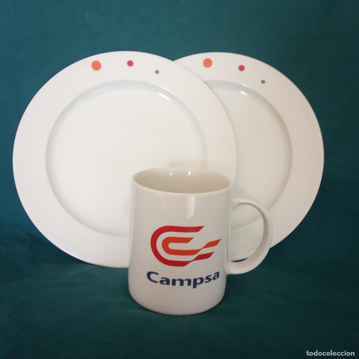 Collecting: Taza Campsa y 2 Platos Repsol YPF