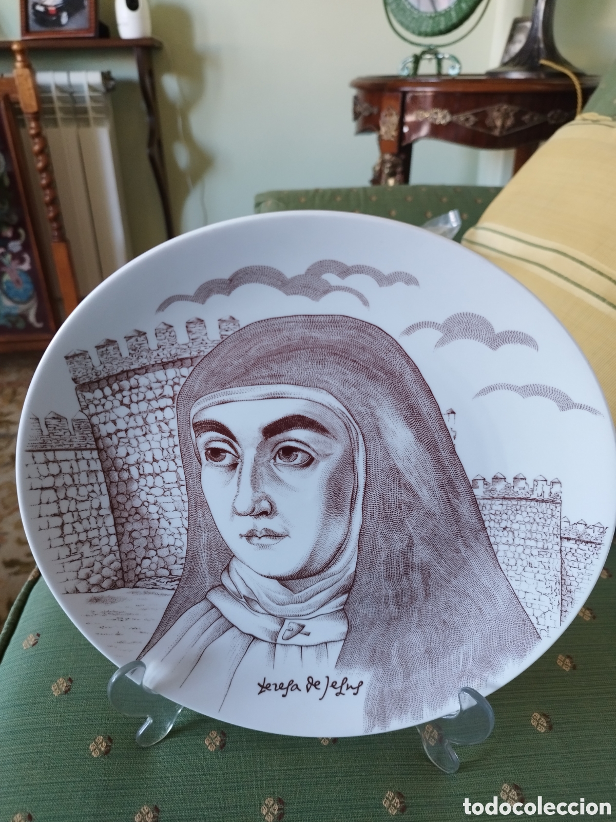 Coleccionismo: Plato cer&aacute;mica Teresa de Jes&uacute;s
