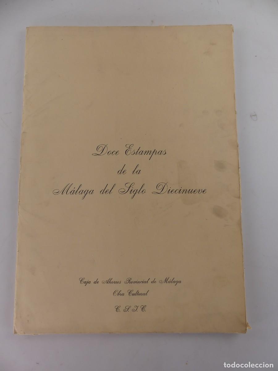 Collecting paper: CARPETA CON 11 ESTAMPAS DE LA MALAGA DEL SIGLO XIX - FALTA 1 LAMINA